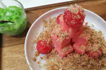 Watermelon dried fish sundae review