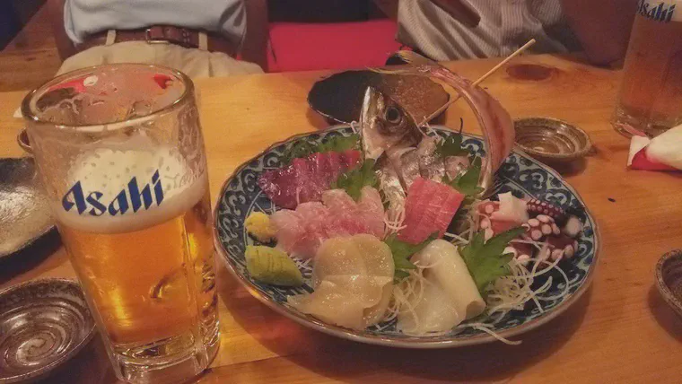 Sashimi at an izakaya